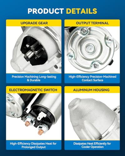 Image of PHILTOP 1.2KW Starter Replacement, DOHC Compatible with Jeep Patriot Compass Dodge Journey Caliber Avenger Chrysler, 2.4L, 2007-2017 OE# 17994N 5034555AA
