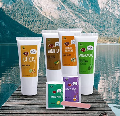 Mother's Day Gift Box Skincare Spa Set. Luxury Spa Gift Set With Hand Mask & Foot Peeling Mask For Working Hands Lotion Gift Set For Hardworking Women & Men! Moisturizing Healing Skincare Kit. #TOP4