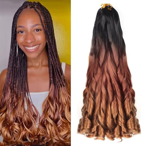 Extensions de cheveux au crochet bouclés lot de 8 tresses synthétiques de 66 cm