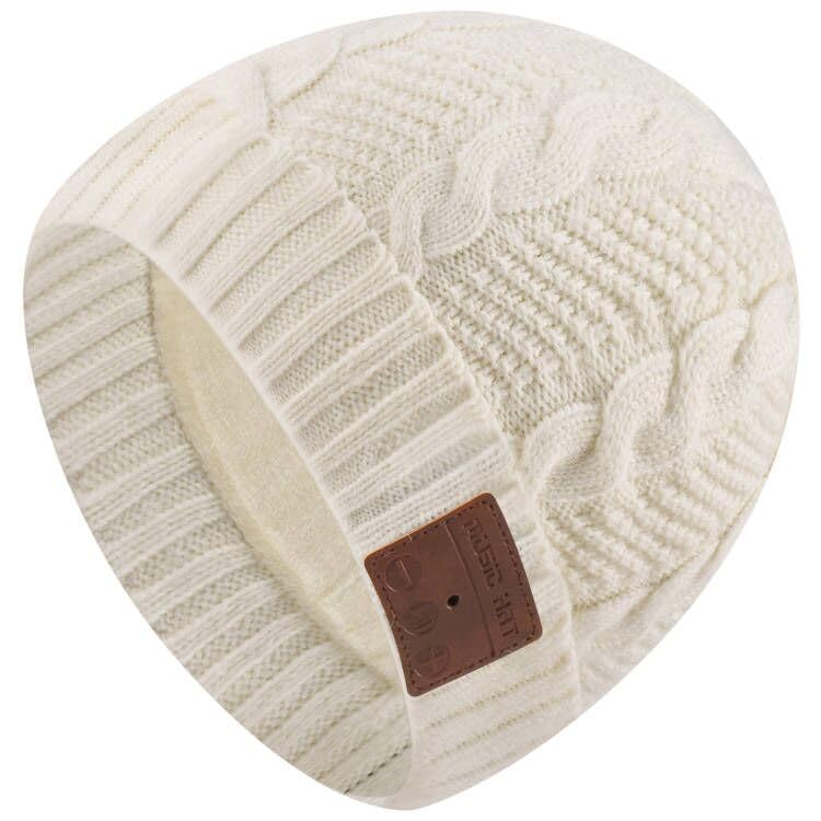 FashionLive Wireless Music Hat Men Women Beanie Girls Hat Over Ear Headset Sports Stereo Headphone with Microphone Speaker Womens Beanie Cap