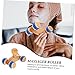 ORFOFE Portable Wooden Massage Cart 3pcs Muscle Roller Body Massager Tool Back Massager Roller for Home Use Yoga Practice