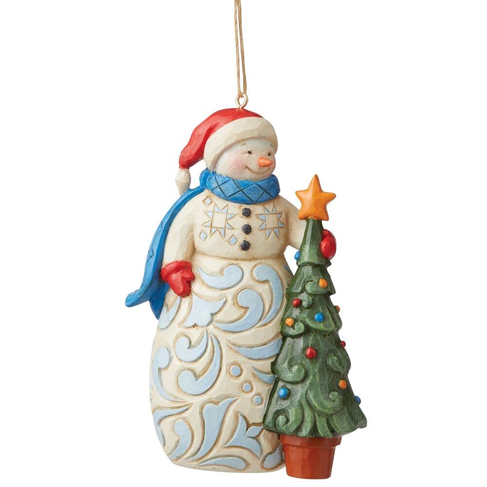 Bonhomme de neige miniature et sapin de Noël objet décoration hiver intérieure