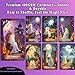 LINGYILY Spooky Cute Tarot Deck, 78 Tarot Cards for Beginners with Guidebook Witchy Oracle Cards, Premium 400GSM Glossy Finish, Easy Shuffle Divination Gift