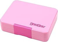 Vista 5 de Yumbox Lonchera Bento a prueba de fugas para niños (rosa fifi con bandeja arcoíris) con 3 compartimentos