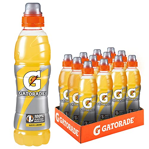 Gatorade, Sport Drink, Bevanda sportiva non Gassata Gusto Limone, Aiuta il Reintegro dei Sali Minerali Persi, Formato da 12x500 ml