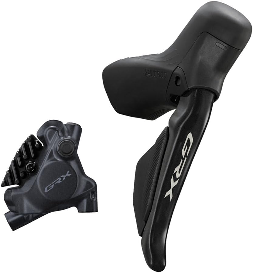 SHIMANO GRX RX715 Di2 Wireless 12-Speed Shift/Brake Lever with Flat Mount Hydraulic Disc Caliper - Gravel Cycling, Adjustable Reach, Compact & Quieter Design