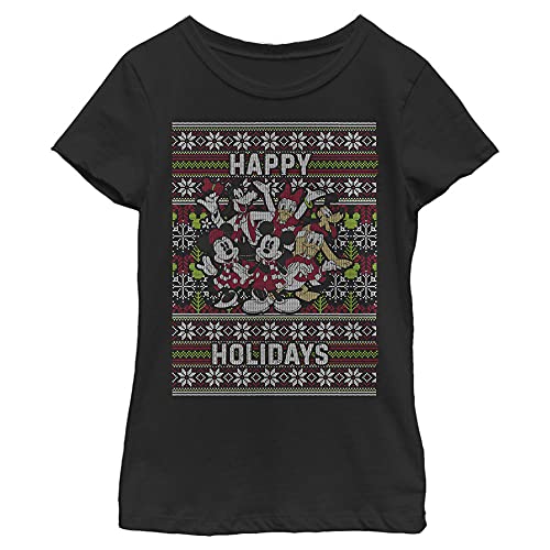Disney Characters Mickey Six Sweater Girl's Solid Crew Tee