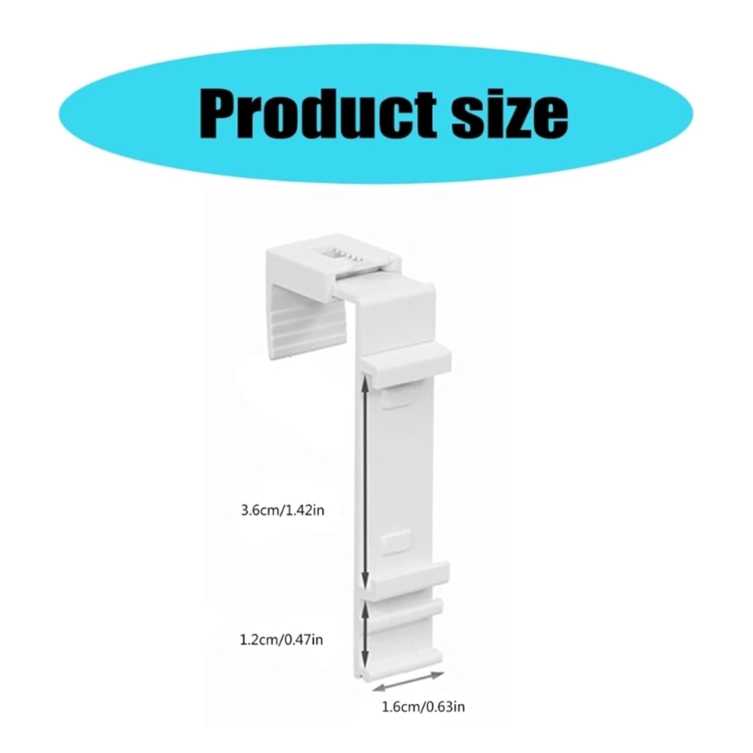 Eisenwaren Roller Blind Lengthen Adjustable Bracket Fixing Accessories Roller Curtain Holder Window Shade Clamp Repair Replacement(2 Sets)