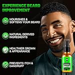 Beard Oil,Maximun Thickening Biotin, with Castor Oil and Argan & Jojoba Oils, Promotes Beard Growth, Styles, Strengthens & Softens Beards & Mustaches,1 Ounce*2（2 Pack） - Image 5
