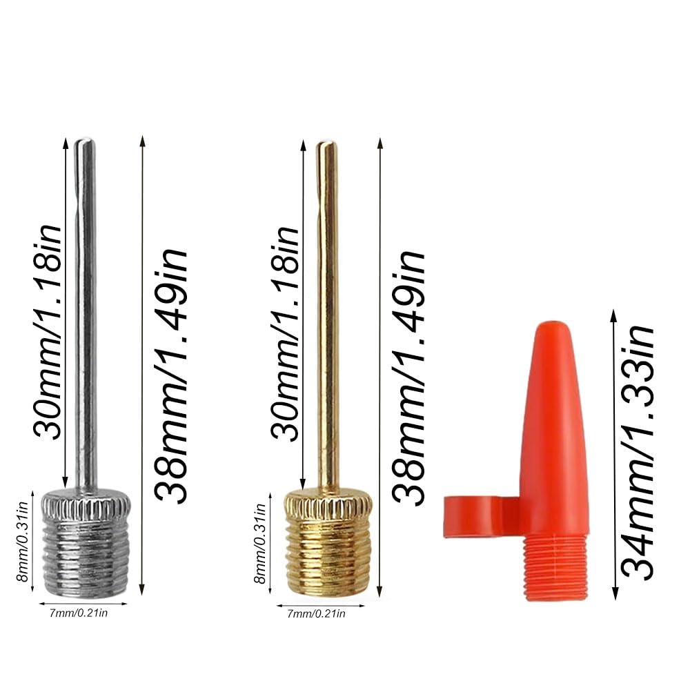 Bjotfhy 20 PCS Aiguilles de Pompe à Ballon, Aiguilles de Pompe à Air, avec 2 Buses en Plastique, pour Football, Basketball, Volley-Ball, Rugby Ballons - 3