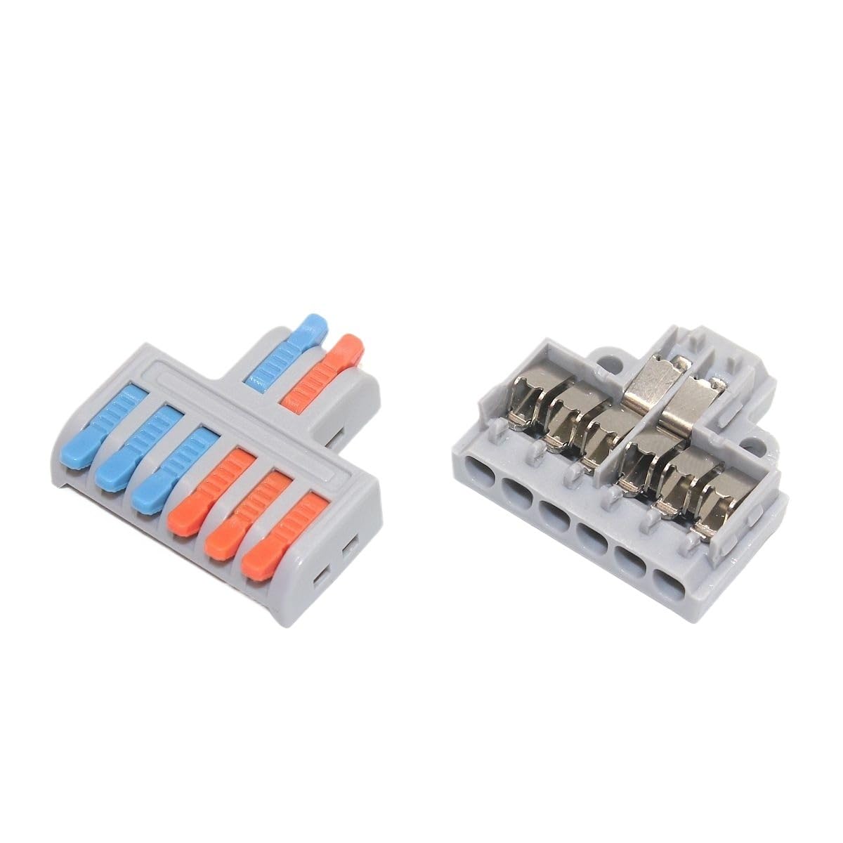 10/50 connettori per cavi di cablaggio rapido mi ni tutti i conduttori elettrici splitter compatti push-in morsettiera domestica (M62, 50 pezzi)