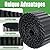 Quibbay Metal Corrugated Garden Edging, 4" x 50Ft Landscape Edging Border for DIY Flower Beds, Flexible Bender Border for Lawn, Garden and Yard, Sturdy Galvanized Garden Edging Border, Black