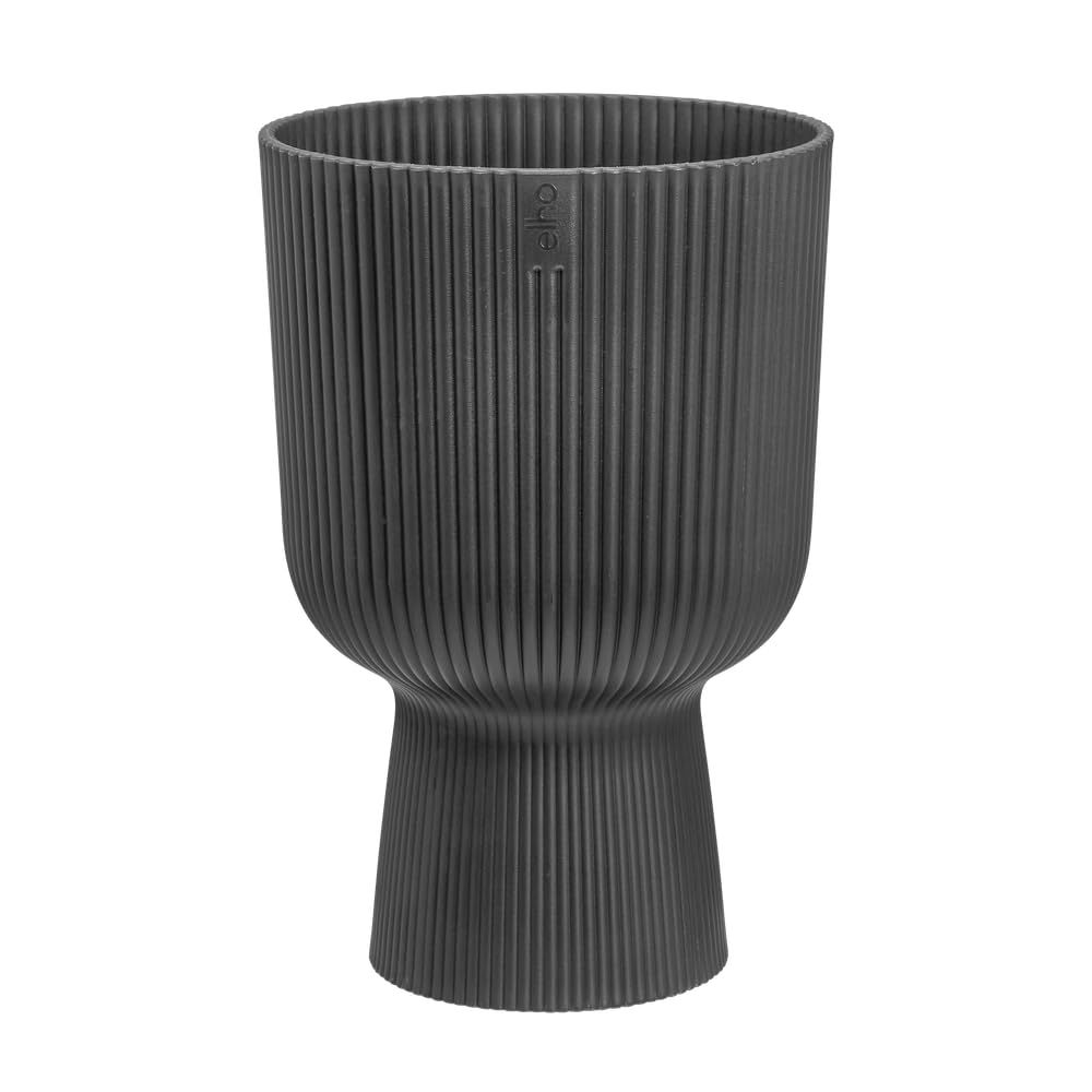 elho Vibes Fold Coupe 14 - Indoor Plant Pot - 100% Recycled Plastic - diameter 13.9 x H 21.0 cm - Black/Anthracite - Image 2