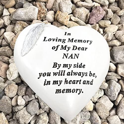 OnlineStreet Memorial Stone Heart Plaques Grave Ornaments - Image 4