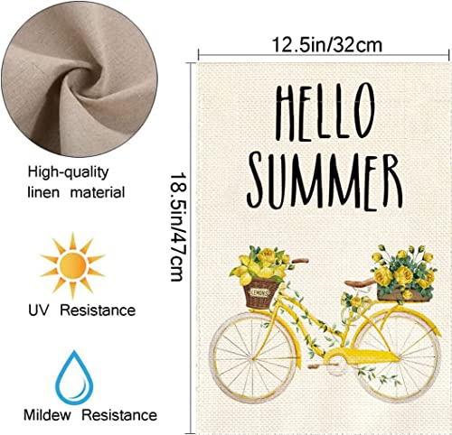 Eiazuiks Summer Garden Flag Floral Spring Double Sided Vertical Rustic Farmhouse Yard Seasonal Holiday Outdoor Decor 12×18 Inch Ef096 #TOP5