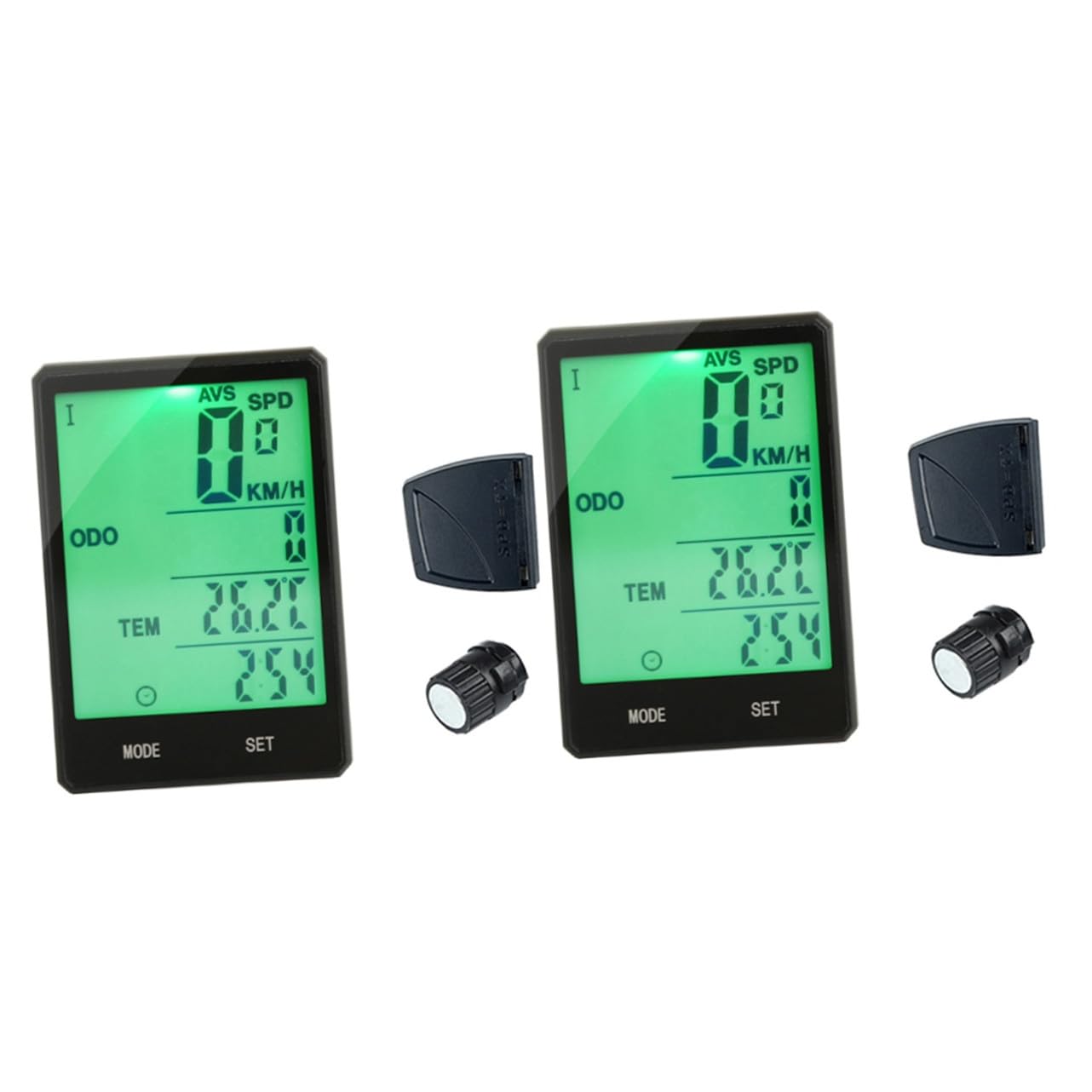 Toddmomy Lot De 2 Compteurs De Vélo avec Écran LCD Tachymètre Et Rétroéclairage pour Utilisateurs Anglophones