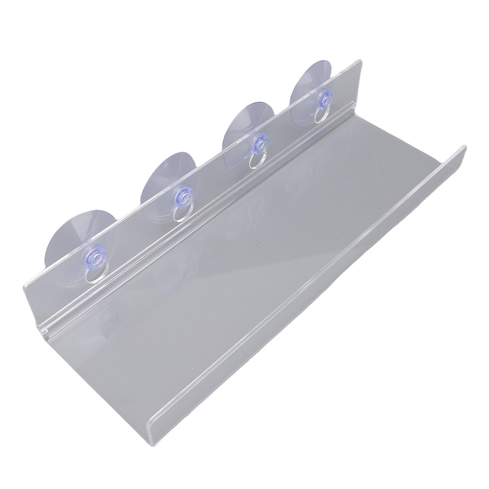 Akrylowe pływające półki na rośliny z przyssawkami 30 x 10 x 5 cm – przezroczysty wyświetlacz naścienny na rośliny domowe, sukulenty, dekoracja kuchni i łazienki