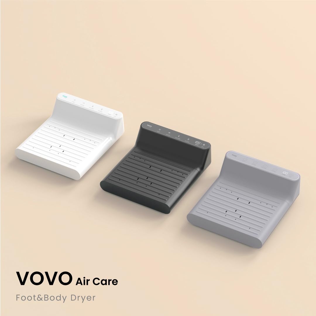 VOVO STYLEMENT BD-7700W Body & Foot Dryer, Made in Korea, Temperature & Wind Volume Controlled Dryer with Intuitive Display, Waterproof hygienic Scaffolding
