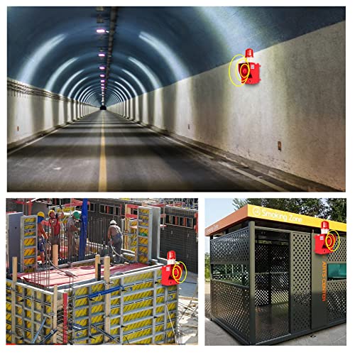 Yasong Sla-05B Model Industrial Alarm Siren, 0-130Db 12 Horn Tones Switchable, Ac110V-120V 45W High Power For Noisy Environment Emergency Alarm Range Of 100-150 Meters - Fire Tornado Alarm #TOP6