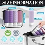 Travel Bottles for Toiletries, TSA Approved Silicone Travel Size Containers for Toiletries, BPA Free Leak Proof Refillable Essentials Accessories, Shampoo and Conditioner Bottles (Purple) - Image 2