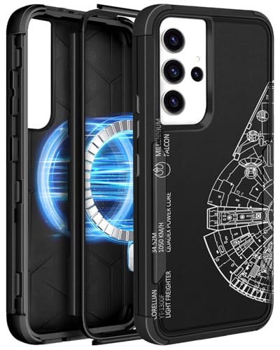 LISEVO Samsung Galaxy S25 Plus/S24 Plus�p���ϋv�P�[�X - MagSafe�Ή� �ϏՌ��� �ی� ���Ȏ��C �����Y �~���^���[�O���[�h �Ռ� �����h�~ �ϋv���̂���d�b�J�o�[ Funda�A�u���b�N