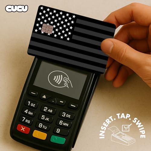 USA Flag Black Credit Card Skin Debit Card Stickers for Key, Debit, Credit, Bank Card 4PCS Card Skin for Adults4