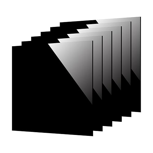 Gute 6 hojas de acrílico fundido, hoja acrílica opaca de plástico de 8 x 8 pulgadas (0.118 pulgadas de grosor) para letreros, proyectos de