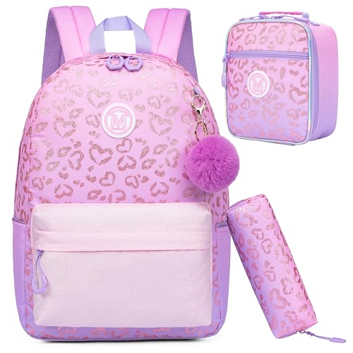 ZBAOGTW Backpacks for School Backpack for Kids Backpacks for Girls Schoolbag Ages 8-10 Bookbag for Girls with Lunch Box Pencil Case