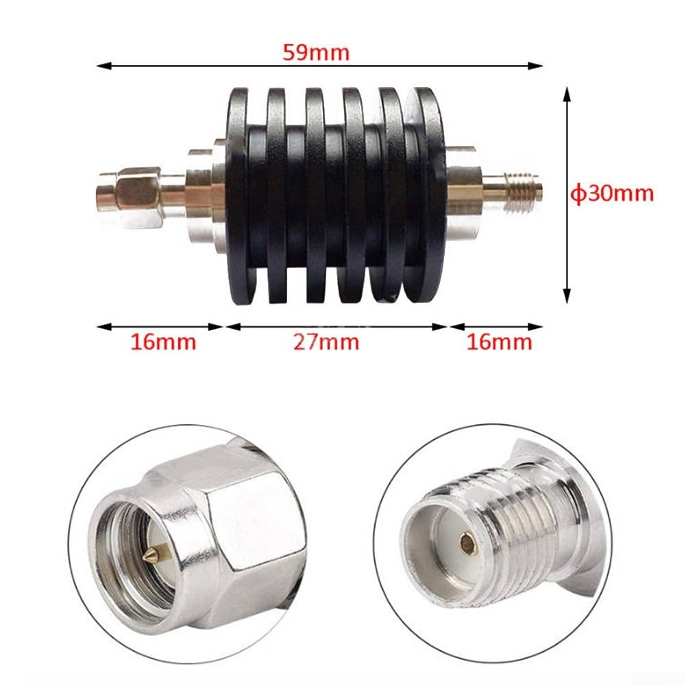Atenuador coaxial SMAJK de alto rendimiento de 10 W para una transmisión de señal eficiente (30 DB)