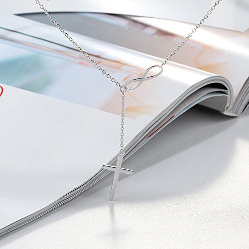 925 Sterling Silver Cross Style Pendant Religious Necklace4