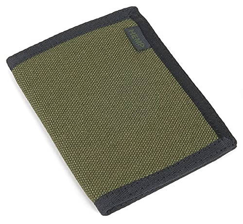 Hemp Bi-fold Wallet – Moss Green – One Size
