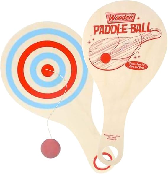 ArtCreativity Wooden Paddle Balls, Pack of 2, 11 Inch Wood
