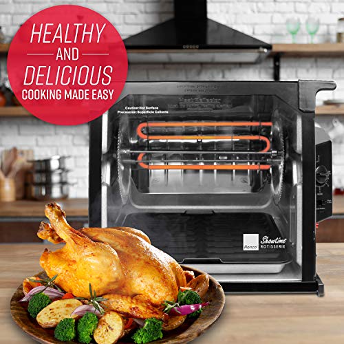 Ronco Showtime Classic Large Capacity Rotisserie & BBQ Oven, Simple Switch Control, Perfect Preset Rotation Speed, Self-Basting, Auto Shutoff, Includes Multipurpose Basket, black - Thumbnail 2