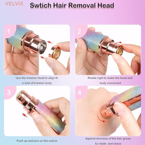 Image of Nose Hair Trimmer for Men & Women - Portable Cordless Ear & Nose Hair Remover, Painless, safe Grooming Tool with USB-C Rechargeable, special Design for Unisex Hair remover(Multi-Colour) (Rainbow)
