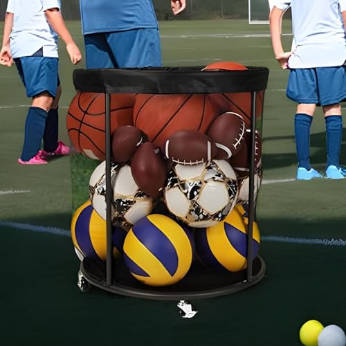 Panier de rangement pour ballons de basket pour éviter l'encombrement sur la terrasse et le jardin