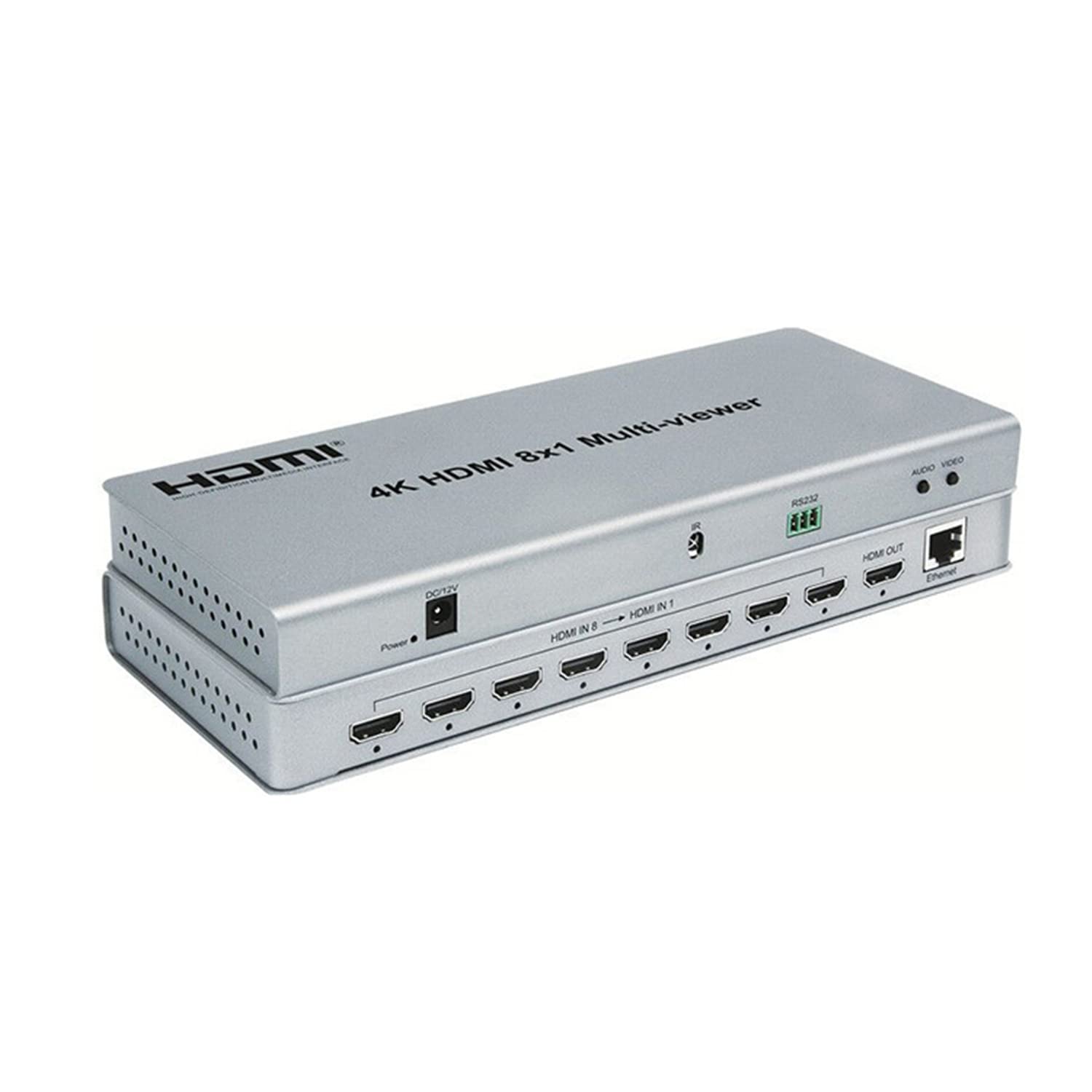 HDMI 8X1 Multi Viewer Splitter,4K HDMI 8x1 Quad Multi-viewer Switcher 8 9 in 1 Out Seamless Switch 9x1 Multiviewer Picture Splitter HDTV Display Screen Divider (8X1)
