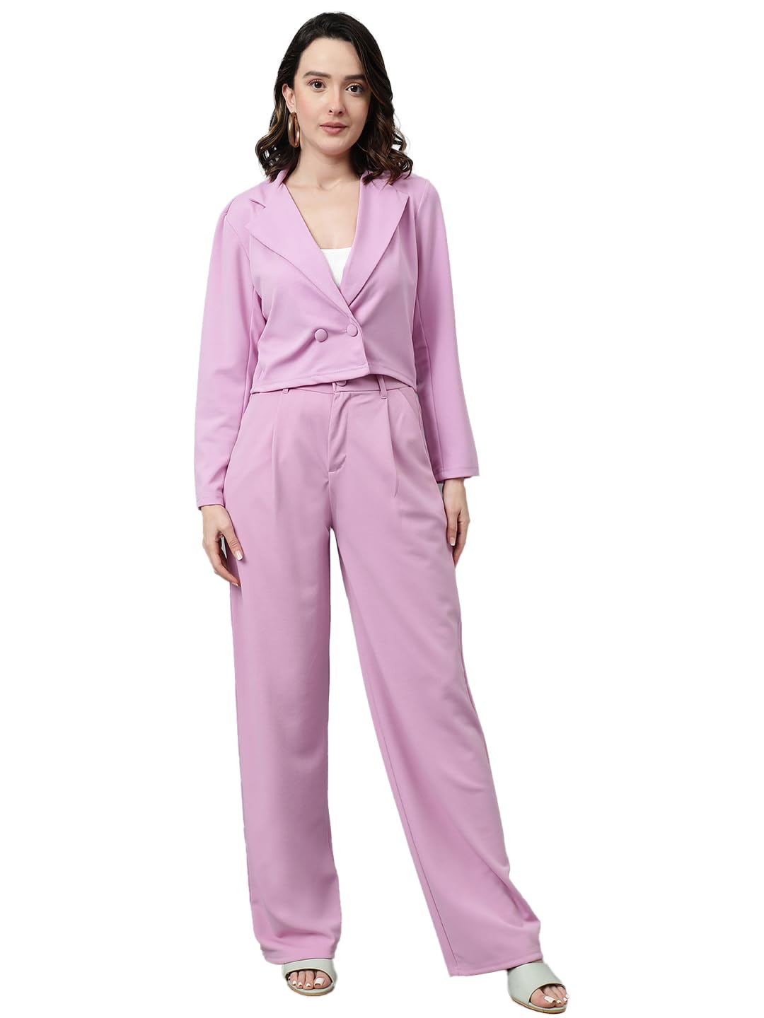 kotty Women's Dress Pant with Blazer Co-ords Set-picture-5