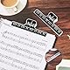 Trendecor A4 Notenmappem Music Sheet Chormappe 40 Seiten Notenordner mit 2 Stück Noten-Klammern, Wasserdicht Kunststoff Music Folder für Musikpartitur,File, Papier, Akten (32 * 24CM, Schwarz)
