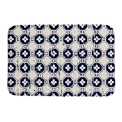 Tapis de bain en polaire corail microfibre de qualité supérieure motif fleur vintage