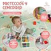 LITTLE BLISS,Alfombra Bebe 200x180 cm, 1 cm Grosor, Bordes Reforzados, XPE Acolchada, Reversible y Plegable, Diseño Infantil, Antideslizante, Impermeable, Tapete de Juegos para Niños (ROAD EDITION) #2