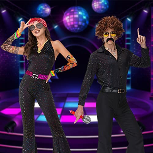 VIKSAUN 7 Pcs Rocker Fancy Dress Accessories, 70s 80s 90s Punk Gothic Rocker Kit - Image 4