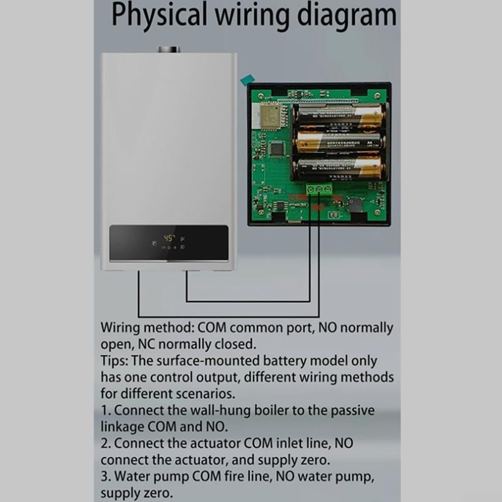 Termostato de caldera montado en la pared de gas WIFI con termostato programable de calefacción de suelo ajustes de temperatura flexibles Personaliza tu experiencia de calefacción
