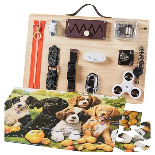 Neoflavie Dementia Activities for Seniors-Fidget Busy Board with 16 Piece Puzzles- Dementia Products for Elderly-Dementia Gadgets-Sensory ADHD Toys-Anxiety Relief Items-Gift for Seniors