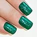 Bling Art Gel False Nails French Manicure 24 Green Aqua Glitter Medium Tips UK