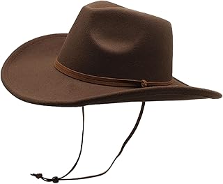 Cowboy Hat - Wide Brim Western Cowgirl Hat - Comfortable Western Accessory Cowboy Hat Plain for Outdoor Fishing Hiking