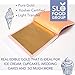 Slofoodgroup 24 Karat Edible Gold Leaf Soft Transfer Gold (25 Lightly Attached Sheets on Transfer Backing) 3.15 in x 3.15in Soft Press Transfer Gold Leaf Sheets for Baking, Spa, Crafting and More