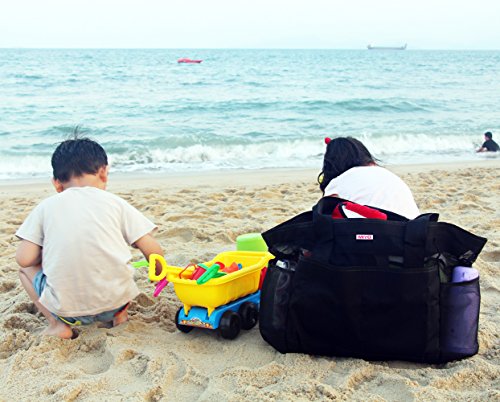 Mesh Beach Bag for Women -Extra Large Beach Tote Bag with 9 Oversized Pockets -Lightweight Market Grocery & Picnic Tote… - Image 6