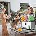 ROVSUN Margarita Machine 12 Gal/45L, 15L X 3 Tanks Slushie Machine Commercial Slushy Machine Slush and Juice Modes, Frozen Drink Maker Stainless Steel for Restaurant Bar Home Party 110V/60HZ