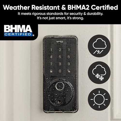 Wyze Auto-Lock Bolt v2, Fingerprint Keyless Entry Smart Lock, AI Learning Scanner with Wi-Fi Front Door Lock Deadbolt, Auto-Lock, 8 Months Battery, BHMA2, IP53, Anti-Peep Keypad, Backup Keys thumbnail 14