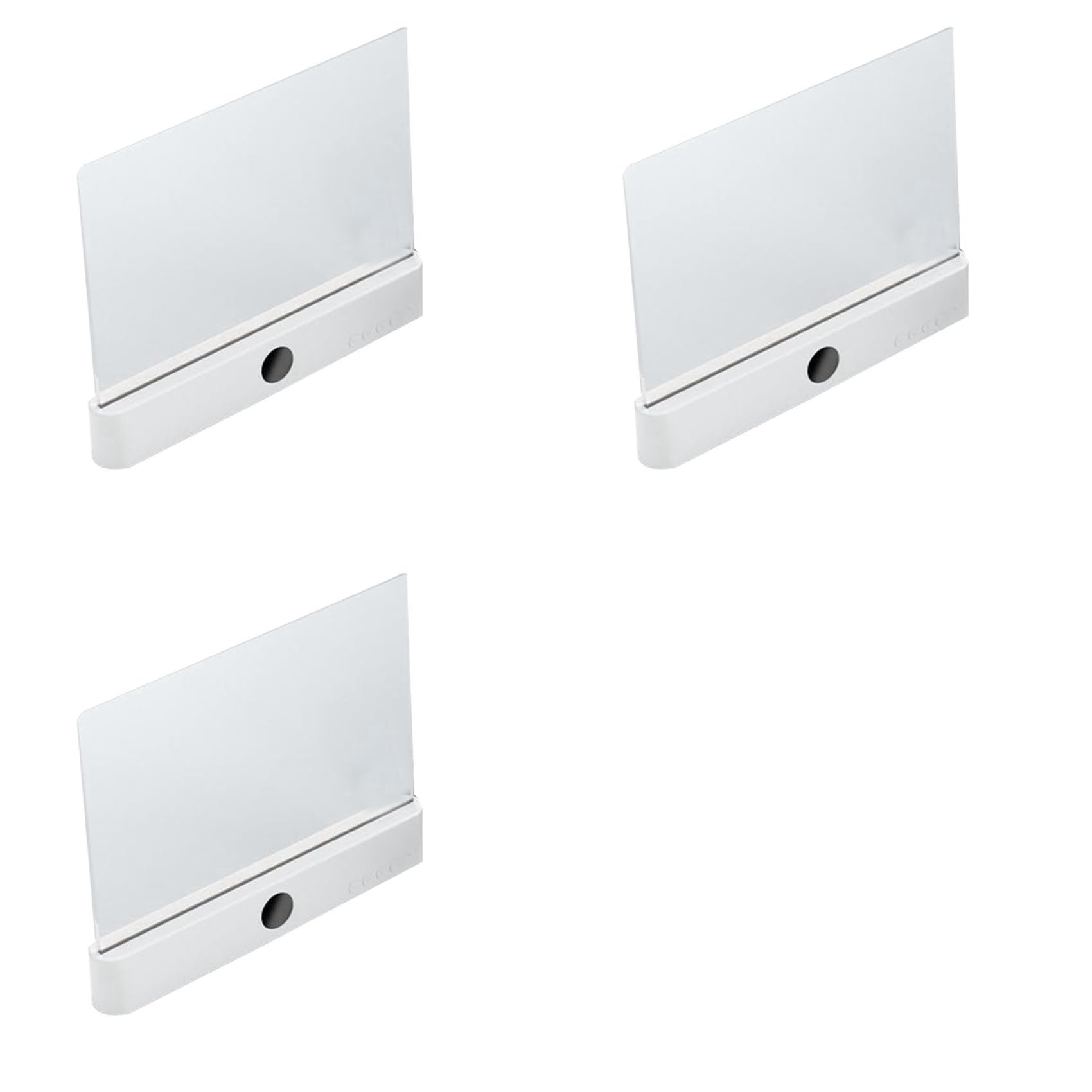 Lampe de lecture LED plate rechargeable transparente x3 blanche